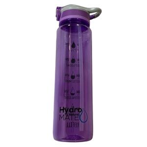 HydroMATE Purple Motivational Time Water Bottle 32 oz